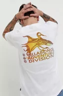 Koszulki męskie - Billabong t-shirt bawełniany BILLABONG X ADVENTURE DIVISION męski kolor biały z nadrukiem - miniaturka - grafika 1