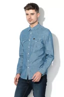 Koszule męskie - Lee Western Shirt Męska Koszula Jeansowa Sky Blue L643Kyeq-M - miniaturka - grafika 1