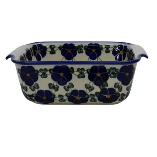 Ceramiczne naczynie kwadratowe małe Bolesławiec - Brytfanny - miniaturka - grafika 1