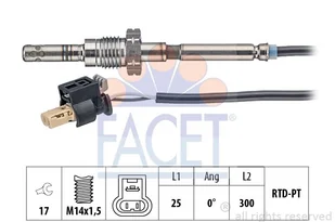 czujnik, temperatura spalin Facet 22.0151 - Czujniki - miniaturka - grafika 1