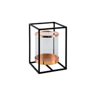 Świeczniki - Świecznik 18 cm czarno-złoty - miniaturka - grafika 1