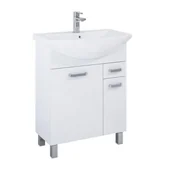 Szafki łazienkowe - Szafka łazienkowa z umywalką Elita Sunn 66 cm biały połysk RE169192008060 - miniaturka - grafika 1