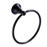 Wieszaki łazienkowe - Okrągły wieszak na ręczniki, wieszak na ręczniki, akcesoria łazienkowe i kuchenne (czarny) - miniaturka - grafika 1