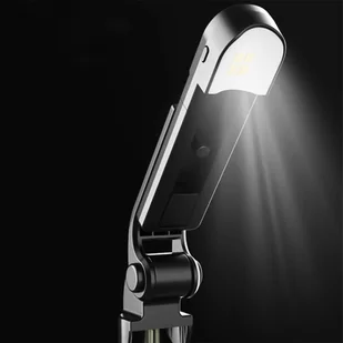 Uchwyt Alogy Bezprzewodowy Selfie Stick Bluetooth składany Tripod Mini statyw do telefonuZ lampką LED - Selfie stick - miniaturka - grafika 14