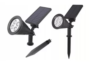 Solar oprawa dogruntowa solarna na szpikulcu czarna - Lampy ogrodowe - miniaturka - grafika 1