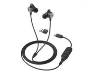 Słuchawki - Logitech Zone Wired Earbuds Teams GRAPHITE EMEA 981-001009 - miniaturka - grafika 1