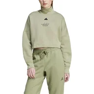 Bluzy damskie - adidas Damska bluza z polaru z haftem GRAFICZNYM SYGNATUROWYM, XL - miniaturka - grafika 1