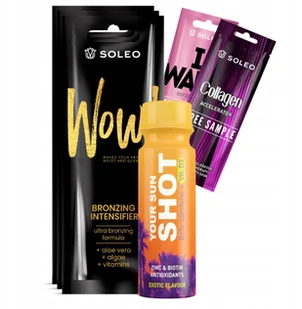 Soleo Wow! 3x15ml Utra Bronzer Do Opalania + Gratisy - Balsamy i kremy do opalania - miniaturka - grafika 1