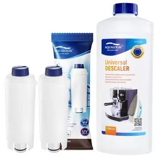 Zestaw Do Delonghi Filtr AL-S002 2szt, Odkamieniacz Uniwersalny Aqualogis 1L - Akcesoria i części do ekspresów do kawy - miniaturka - grafika 1