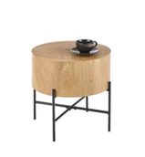 Ławy i stoliki kawowe - BROOKLYN-S ŁAWA DĄB NATURALNY/CZARNY - miniaturka - grafika 1