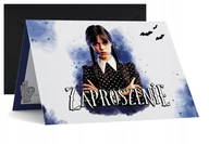 Kartki okolicznościowe i zaproszenia - Zaproszenie Urodzinowe Wednesday Addams + Koperta - miniaturka - grafika 1