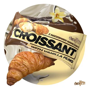 ChocoYeee Croissant Vanilia 60 g – puszysty rogalik z aksamitnym kremem waniliowym - Ciastka - miniaturka - grafika 1