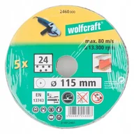 Materiały ścierne - Wolfcraft , &#64257;browy 115mm gr.24 (5szt.) 2460000 - miniaturka - grafika 1