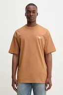 Koszulki męskie - Converse t-shirt bawełniany męski kolor pomarańczowy z nadrukiem 10027997-A04 - miniaturka - grafika 1