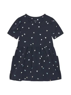 NAME IT Sukienka codzienna Fenja 13238062 Granatowy Regular Fit - Sukienki i spódniczki dla dziewczynek - miniaturka - grafika 1