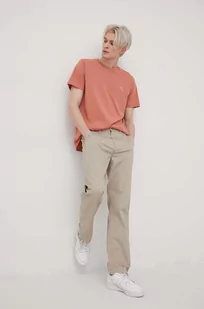 Lee spodnie męskie kolor szary w fasonie chinos - Spodnie męskie - miniaturka - grafika 1
