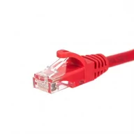 Kable - Netrack patchcord RJ45, osłonka zalewana, kat. 5e UTP,15 m czerwony BZPAT15UR - miniaturka - grafika 1