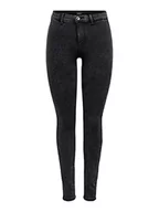 Legginsy - ONLY Damskie legginsy ONLRAIN Life MID L PIM Jeans, ciemnoszare, rozmiar M/30, Dark Grey Denim, (M) W / 30L - miniaturka - grafika 1