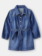 Sukienki - OshKosh Sukienka dżinsowa w kolorze niebieskim - miniaturka - grafika 1