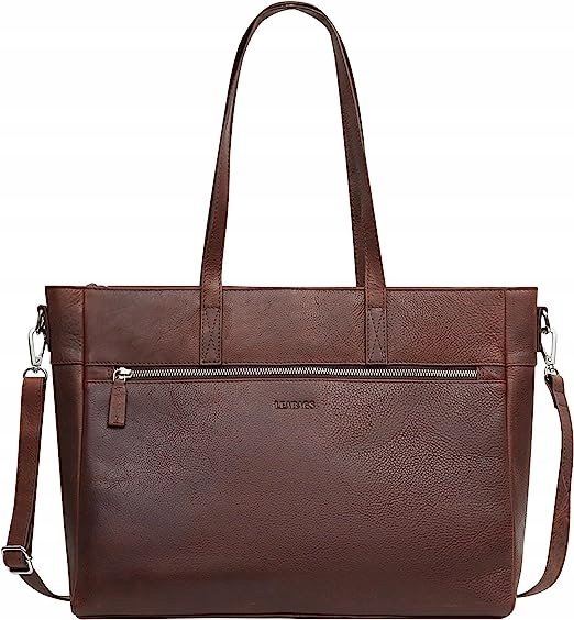 Torebka Torba Shopperka Skóra Vintage Leabags Brąz
