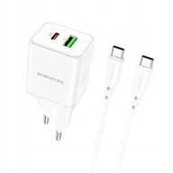 Ładowarki do telefonów - Borofone Ładowarka Sieciowa Bn7 - Usb + Typ C - Qc 3.0 Pd 20W - miniaturka - grafika 1