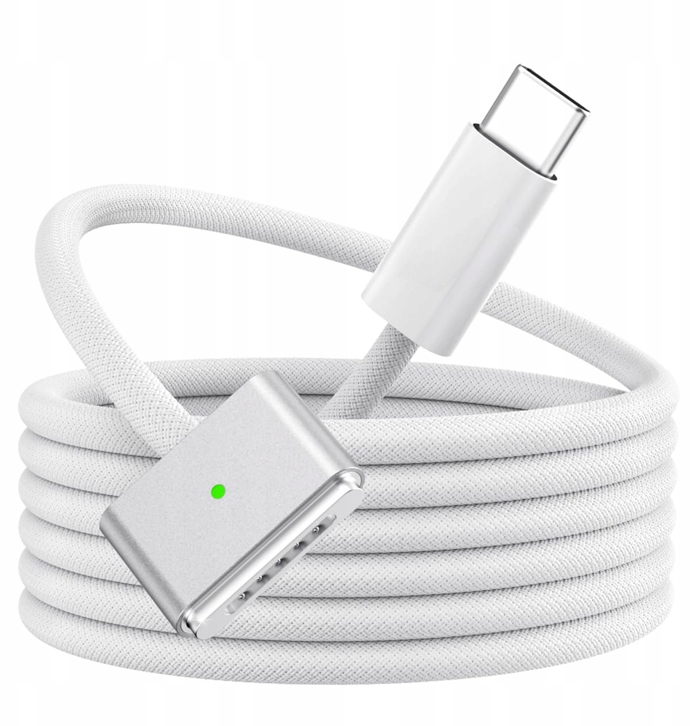 Kabel zasilający USB-C do MagSafe 3 - szybkie ładowanie 140W, przewód 2 m, do Apple MacBook, wytrzymały i bezpieczny - Alogy Pow