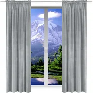 Zasłony - Zasłony WELUROWE 140x270 zasłona długa gotowa velvet do salonu na żabki - miniaturka - grafika 1