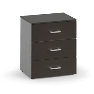 Komoda biurowa do biurek ergonomicznych PRIMO, 740 x 420 x 600 mm, szara / wenge - Szafki biurowe - miniaturka - grafika 1