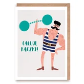 Kartki okolicznościowe i zaproszenia - Kartka okolicznościowa Całuję rączki, eko koperta - Cardie - miniaturka - grafika 1