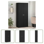 Szafki na buty - The Living Store Szafka na buty czarna 80×39×178 cm materiał drewnopochodny - miniaturka - grafika 1