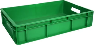 Artech Pojemnik transportowy EURO 130 ścianki i dno pełne, wym. 600 x 400 x 130 mm zielony - Pojemniki przemysłowe - miniaturka - grafika 1