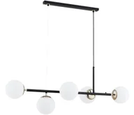 Lampy sufitowe - Żyrandol na lince DANSA 5xE14/10W/230V czarny/złoty - miniaturka - grafika 1