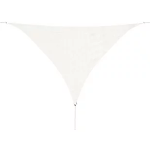 vidaXL Żagiel ogrodowy HDPE trójkątny 3,6x3,6x3,6 m, biały - Parasole ogrodowe - miniaturka - grafika 1