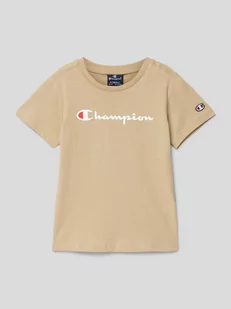 T-shirt z nadrukiem z logo - Koszulki dla chłopców - miniaturka - grafika 1