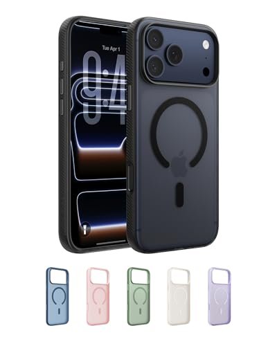 Belkin SheerForce Grip Zgodne z MagSafe Etui na Telefon iPhone 17 Pro Max, Niskoprofilowe z Antypoślizgowymi Bokami – Magnetyczne, Przezroczyste i Odporne na Uderzenia Etui do iPhone'a – Czarne