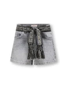 Kids ONLY Szorty jeansowe 15345607 Szary Straight Fit - Spodenki damskie - miniaturka - grafika 1
