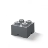 Pojemniki na zabawki - Lego Storage Brick 4 ciemnoszary 40031754 - miniaturka - grafika 1