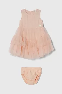Sukienki i spódniczki dla dziewczynek - Guess sukienka dziecięca kolor pomarańczowy mini rozkloszowana - grafika 1