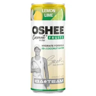 Napoje energetyczne i izotoniczne - Oshee Coconut Water + Fruits Napój gazowany cytryna limonka 250 ml - miniaturka - grafika 1