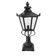 Lampy ogrodowe - Elstead Lighting Grampian Pedestal Lantern Black GN1 BLACK Lampa ogrodowa IP43 stylowa GN1 BLACK ) - miniaturka - grafika 1