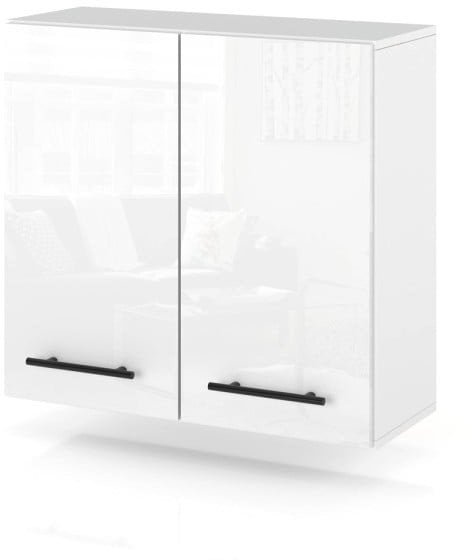 szafka kuchenna wisząca modułowa duża nowoczesna 80cm spremium biały połysk