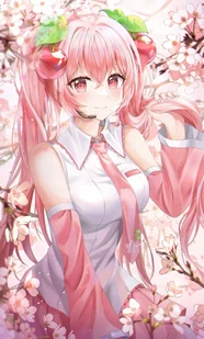 PODKŁADKA POD MYSZ Nadruk 22x18 cm Vocaloid Hatsune Miku Sakura Prezent - Podkładki pod mysz - miniaturka - grafika 1