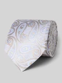 Krawaty i muchy męskie - Krawat jedwabny ze wzorem na całej powierzchni (7,5 cm) - miniaturka - grafika 1