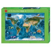 Heye 2000 ELEMENTÓW Mapa satelitarna - Puzzle - miniaturka - grafika 1