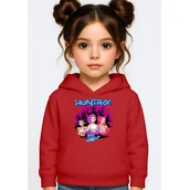 Bluzy dla dziewczynek - BLUZA DZIECIĘCA KPOP DEMON HUNTERS HUNTRIX 104 Z KAPTUREM BAWEŁNIANA - miniaturka - grafika 1