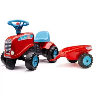 FALK Traktorek GO Czerwony z Przyczepką od 1 roku - Jeździki dla dzieci - miniaturka - grafika 1