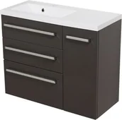Szafki łazienkowe - Szafka łazienkowa szara 90cm FOKUS z umywalką - miniaturka - grafika 1