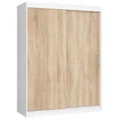 Szafy - Akord Fabryka mebli SZAFA PRZESUWNA 150cm CLP MONO BIAŁA/SONOMA 5901738169135 - miniaturka - grafika 1