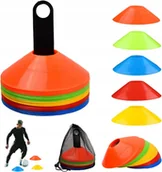 Piłka nożna - STOŻKI TRENINGOWE x50 STOŻKI PIŁKARSKIE ZE STOJAKIEM TORBĄ DO PIŁKI NOŻNEJ - miniaturka - grafika 1