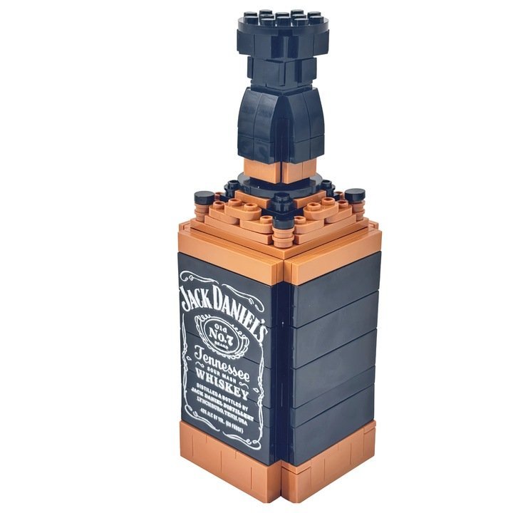 Klocki 3D butelka Jack Daniels model dekoracja kolekcjonerski dla dorosłych